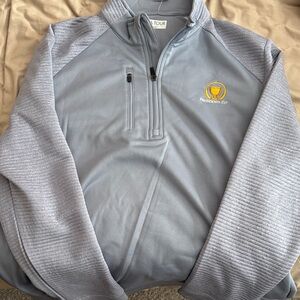 PGA Tour Light Gray Zip-Up Sweater